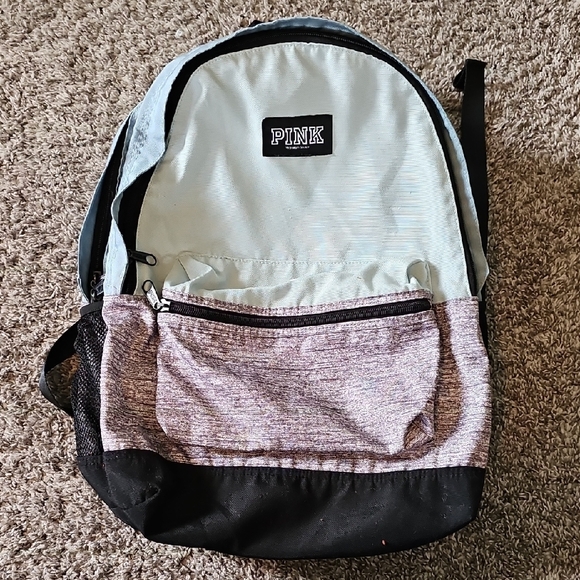 AWESOME RARE VSPINK Colorblock CAMPUS Backpack - Picture 2 of 12